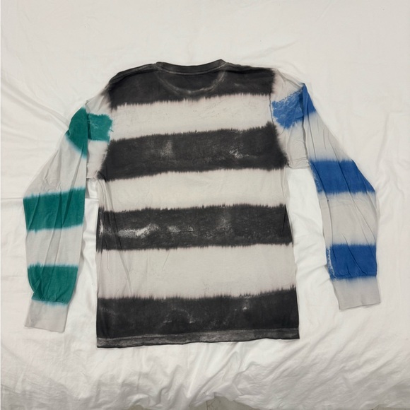 Duvin Design Co - Black and White Striped Long Sleeve Tee - Picture 2 of 3